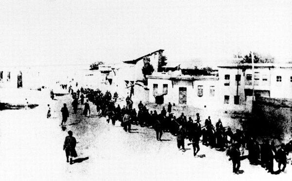 This is the scene in Turkey in 1915 when Armenians were marched long distances and are said to have been massacred. (AP Photo)