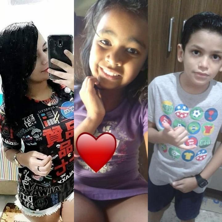 Karine de Souza's three children from previous relationships; [L-R] Gabrielly, 14, Kauanny, 11, and Gabriel, 7. (Photo courtesy of <a href="https://www.instagram.com/kah05oficial/">Karine de Souza</a>)
