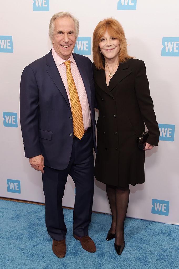 Winkler and his wife, Stacey Weitzman, attend the WE Day Celebration Dinner at The Beverly Hilton Hotel, California, on April 6, 2016. (©Getty Images | <a href="https://www.gettyimages.com/detail/news-photo/actor-henry-winkler-and-stacey-weitzman-attend-the-we-day-news-photo/519482594?adppopup=true">Jason Kempin</a>)
