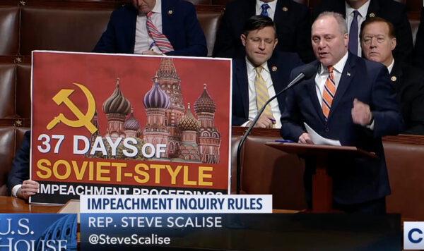 Rep. Steve Scalise (R-La.) described the House Democrats’ inquiry into impeaching President Donald Trump is “Soviet-style.” (CSPAN)