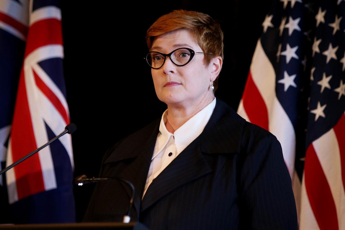 Australian Foreign Minister Marise Payne speaks during a press conference at Parliament of New South Wales in Sydney, Australia, on Aug. 4, 2019. (Lisa Maree Williams/Getty Images)
