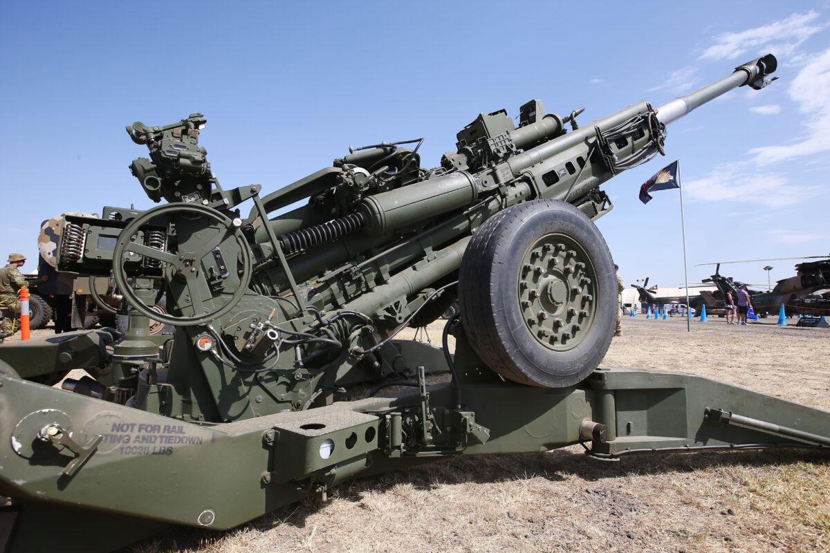 A M777A2 Howitzer at Avalon Airport in Melbourne, Australia, on March 1, 2019. (Michael Dodge/Getty Images)
