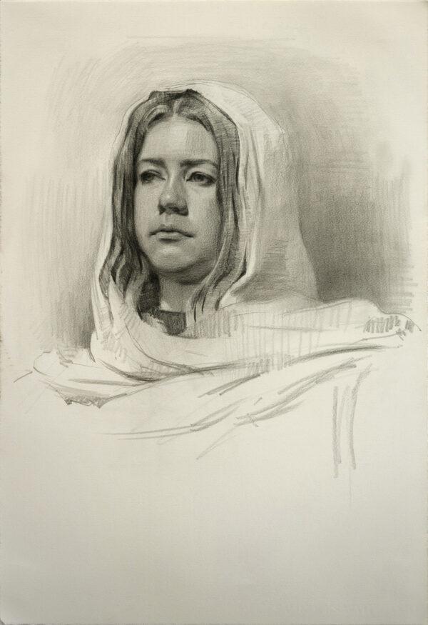 "N.M.," by David Owain Jones. Graphite on paper; 11 inches by 15. (Courtesy of David Owain Jones)