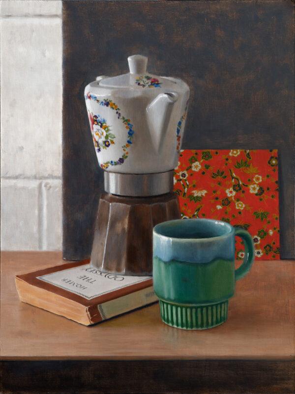 "Still Life With Coffee Pot," by David Owain Jones. Oil on Panel; 16 inches by 12 inches. (Courtesy of David Owain Jones)