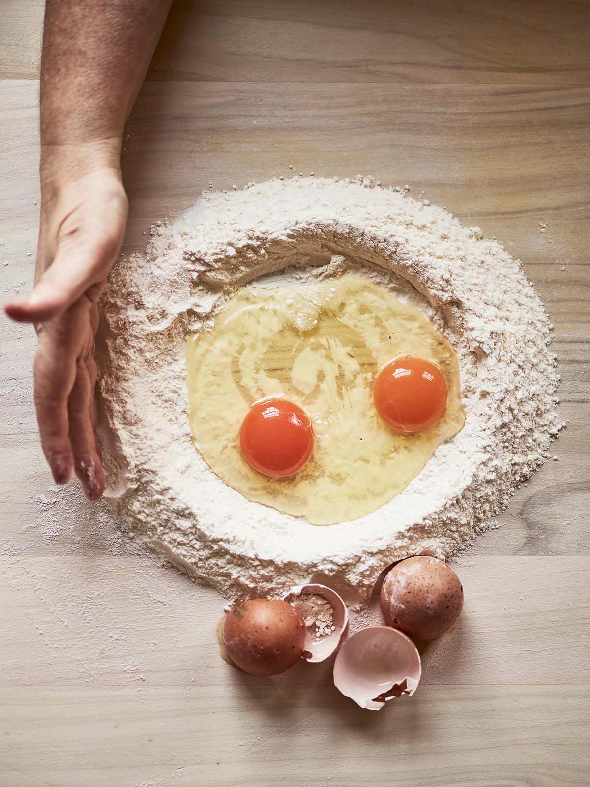 Eggs and flour. (Emma Lee)