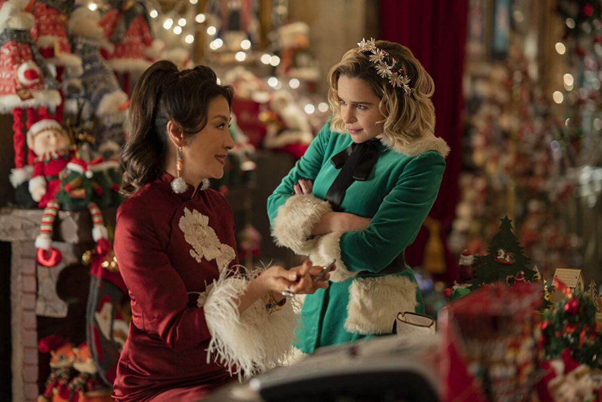 Michelle Yeoh and Emilia Clarke in “Last Christmas.” (Universal Pictures)