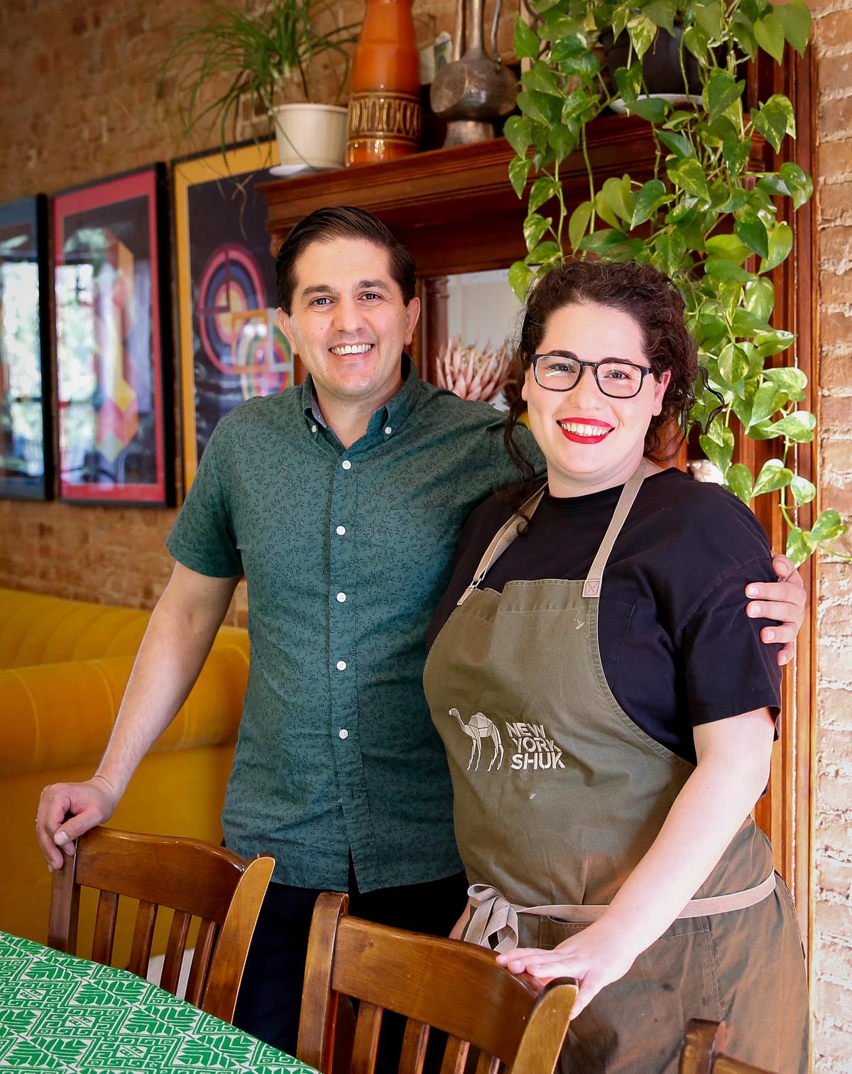 Ron and Leetal Arazi, chefs and founders of New York Shuk. (Samira Bouaou/The Epoch Times)