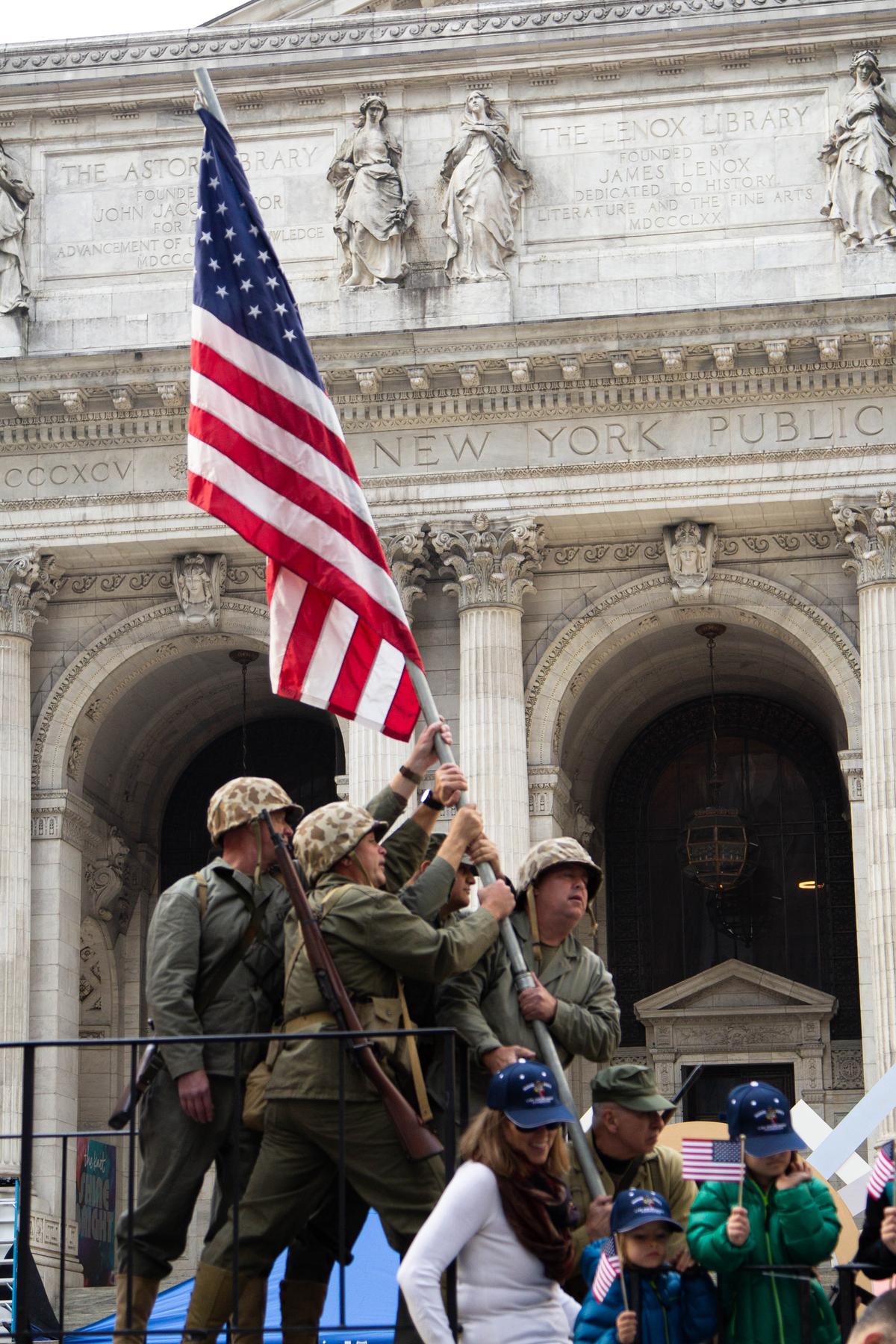 Participants at the Veterans Day Parade in New York City on Nov. 11, 2019. (Chung I Ho/The Epoch Times)