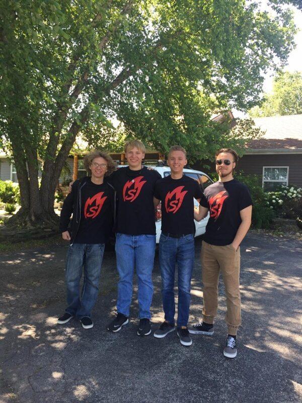 (L–R) Mason Petska, Dylan O'Neal, Brody Petska, and Max Spurgeon founded SPARK, Students Protecting All Rights for Kids. (Courtesy of SPARK)