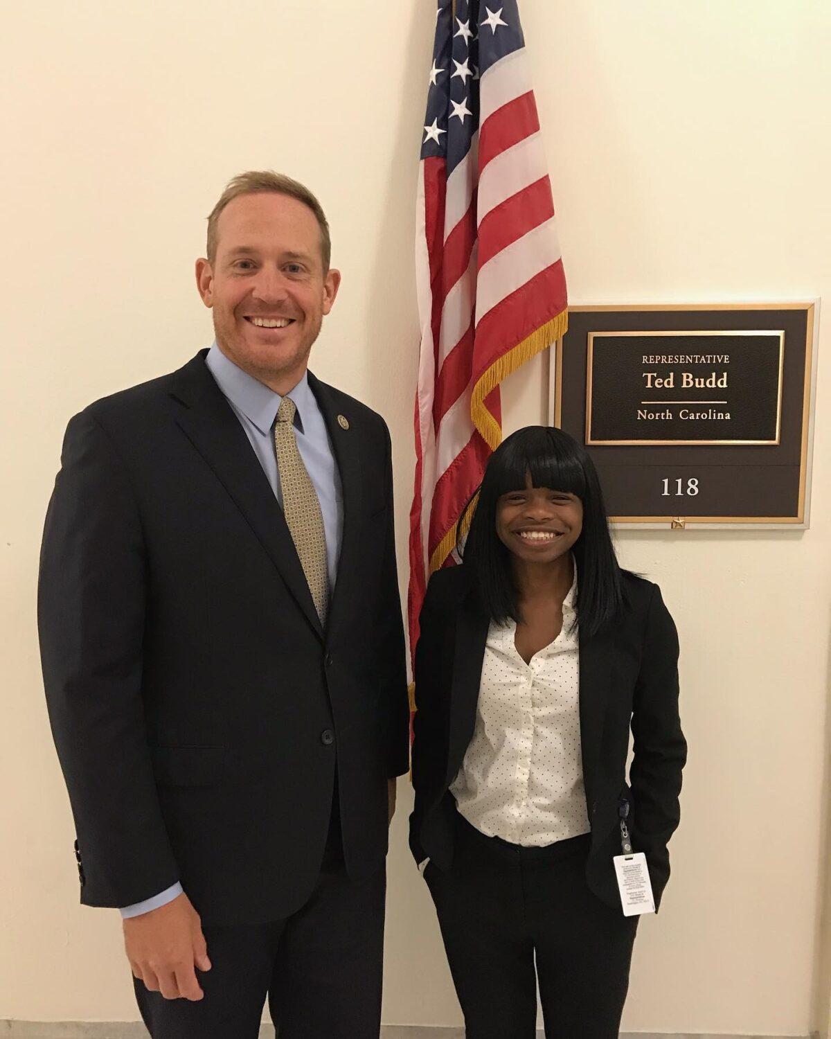 Gibson interned for Rep. Ted Budd (R-N.C) this past summer. (Courtesy of Diamond Gibson)