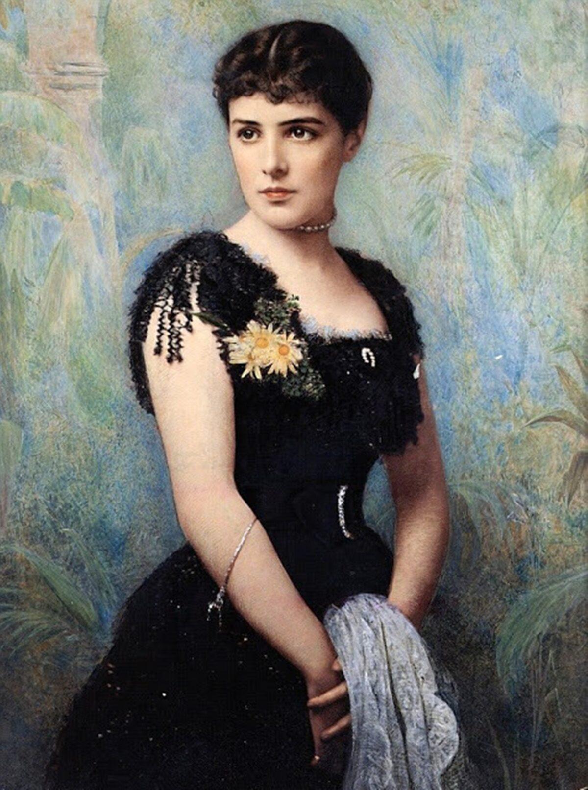 Jennie Churchill, formally Lady Randolph Churchill, circa 1880. (PD-US)