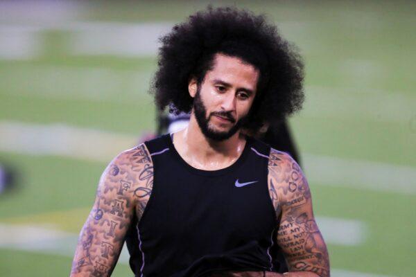 Colin Kaepernick during the Colin Kaepernick NFL workout held at Charles R. Drew High School in Riverdale, Ga., on Nov. 16, 2019. (Photo by Carmen Mandato/Getty Images)