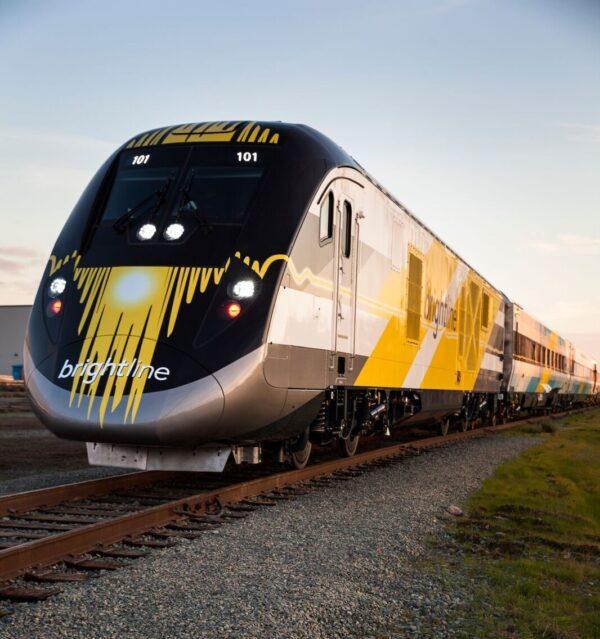 The Brightline offers train service between West Palm Beach, Fort Lauderdale, and Miami. (Courtesy of Brightline)