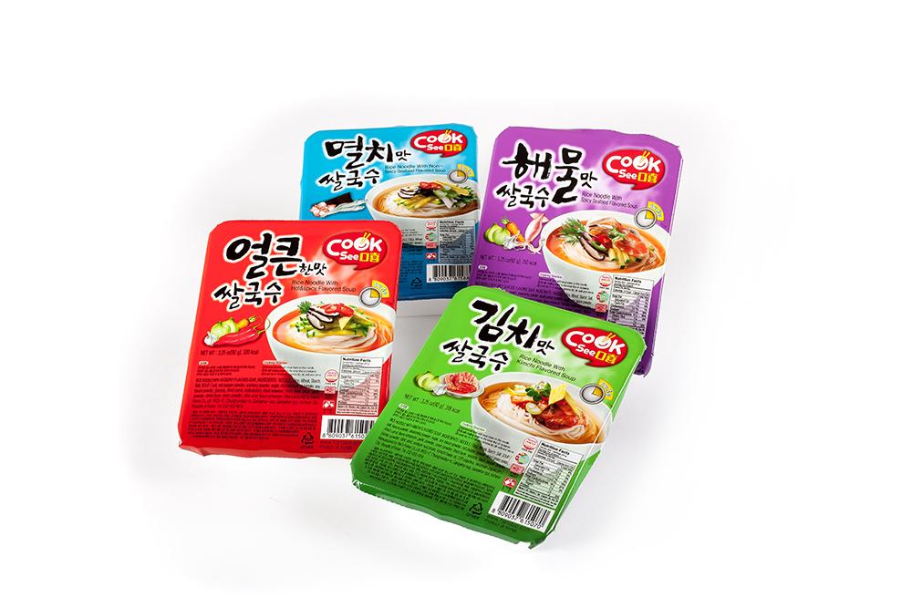 CookSee's Instant Rice Noodle Soup comes in four flavors. (Courtesy of Han's Korea)