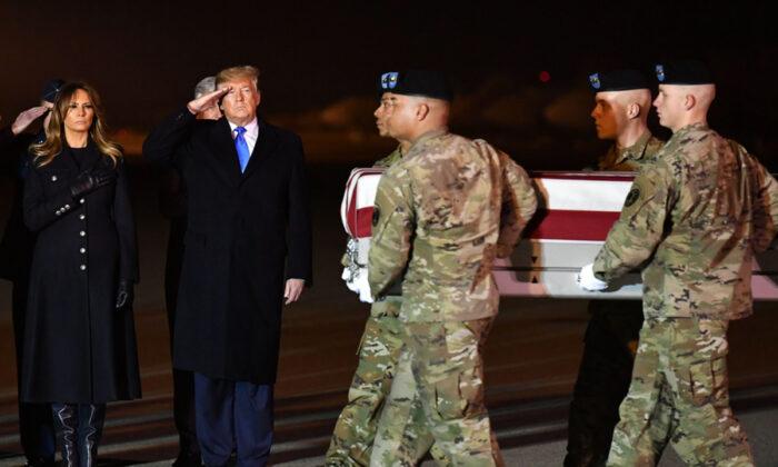 Trump Pays Respects to Army Officers Killed in Afghanistan