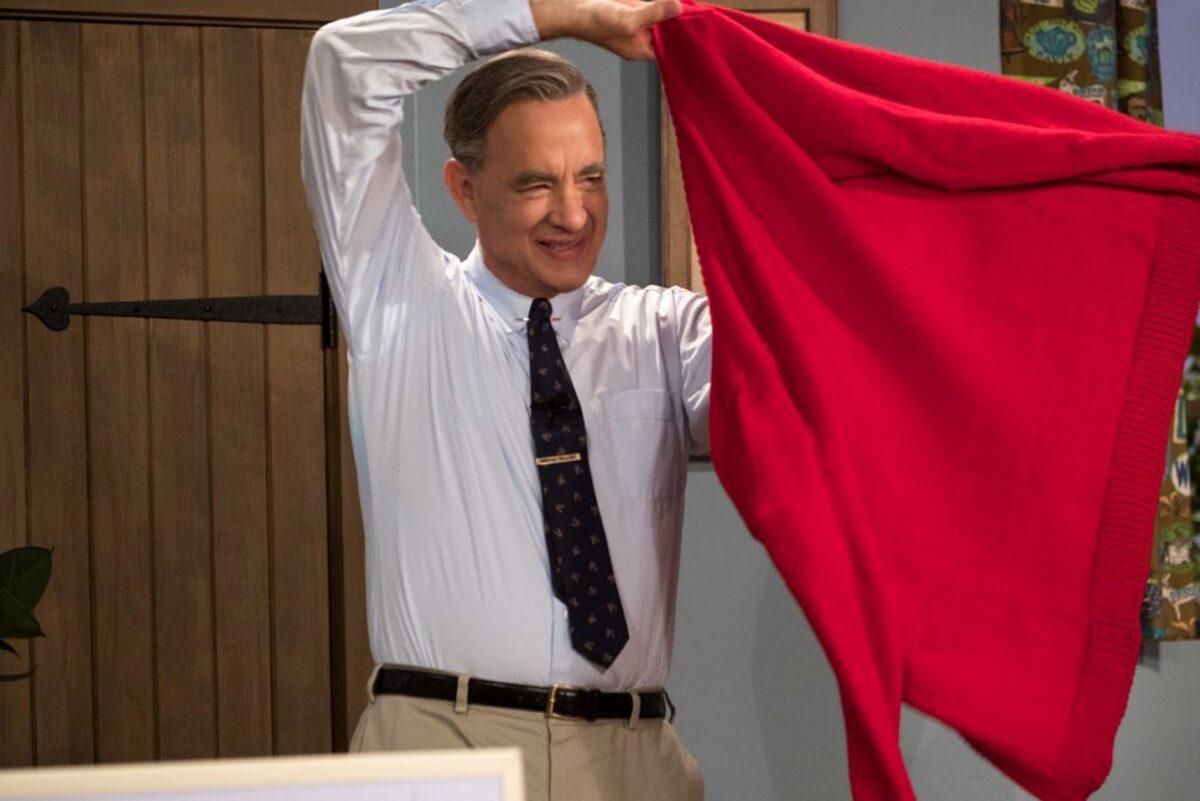 Tom Hanks as Mister Rogers. (Sony Pictures)