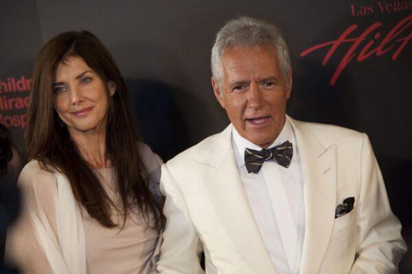 Actor Alex Trebek (R) and wife Jean Currivan Trebek arrive at the 38th Annual Daytime Emmy Awards show in Las Vegas, Nev., on June 19, 2011. (Adrian Sanchez-Gonzalez/AFP via Getty Images)