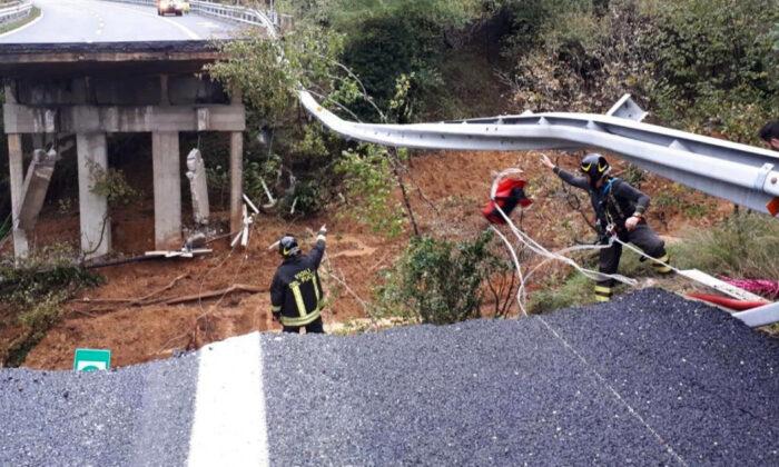 3 Dead, Highway Collapses as Floods Pound France, Italy