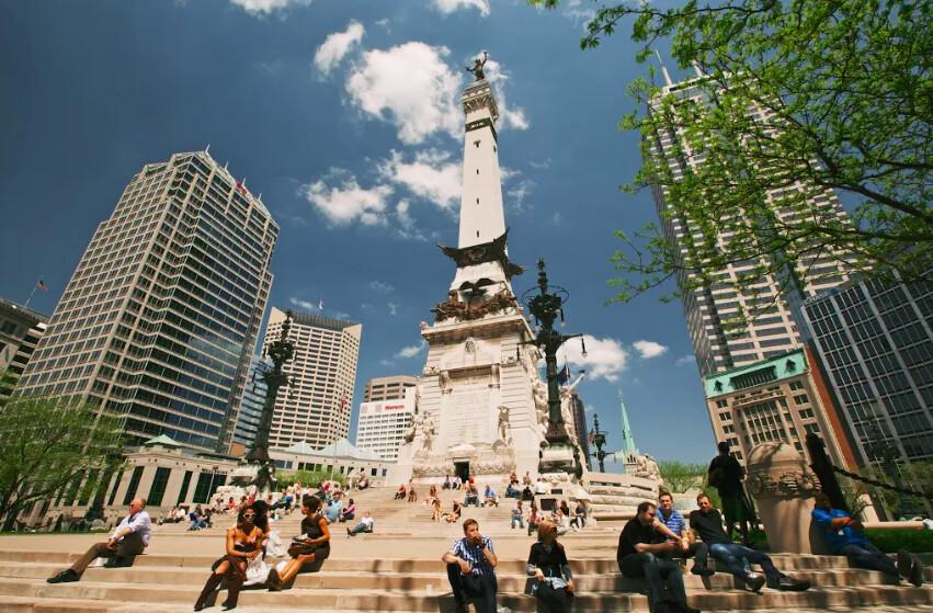 The Soldiers & Sailors Monument in the heart of downtown. (Courtesy of Visit Indy)