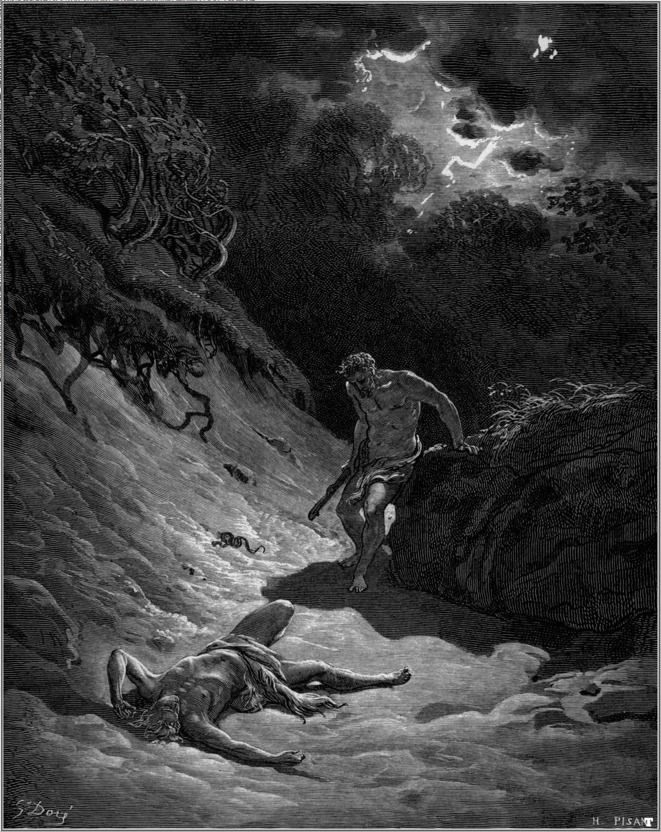 “The Death of Abel,” (Gen. 4:8-9) 1865, by Gustave Doré. Illustration for the Bible. (Public Domain)