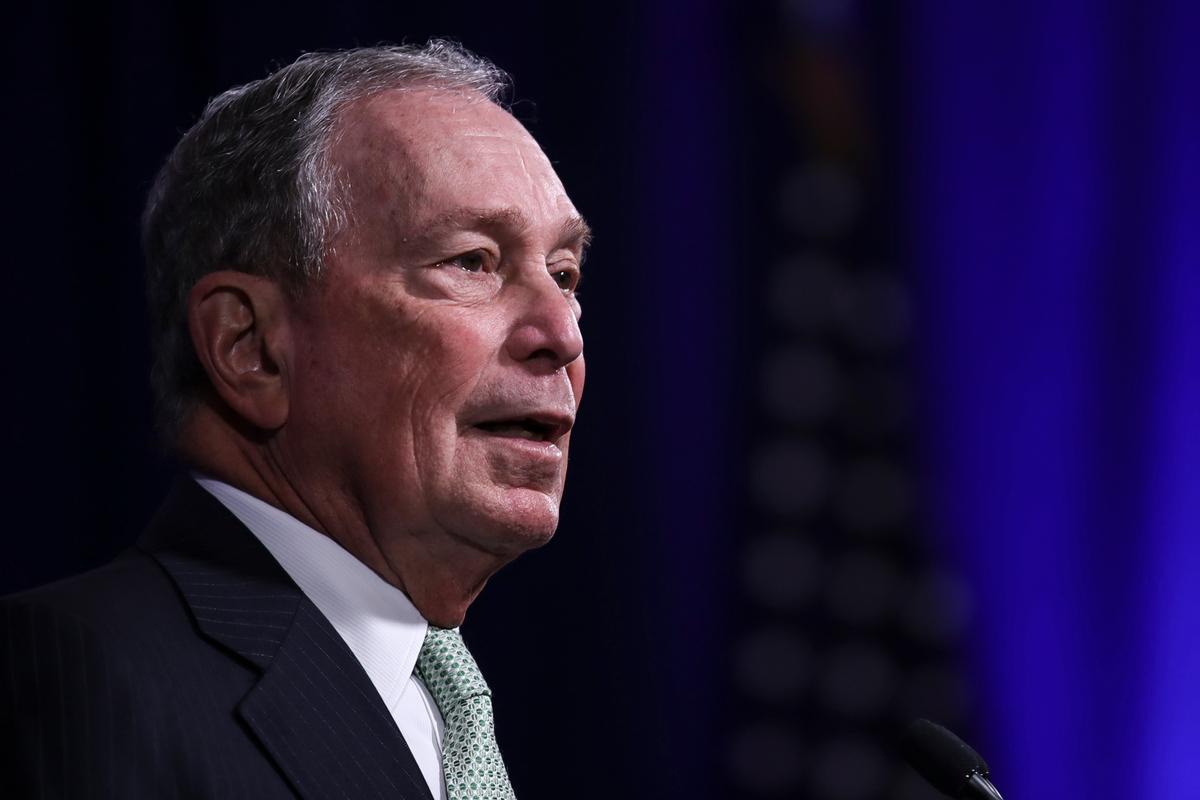 Newly announced Democratic presidential candidate, former New York Mayor Michael Bloomberg speaks during a press conference to discuss his presidential run in Norfolk, Virginia on Nov. 25, 2019. (Drew Angerer/Getty Images)