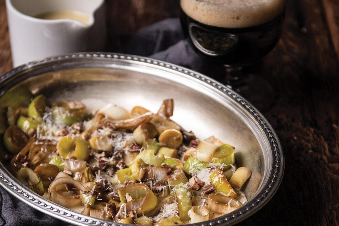 Beer-Braised Leeks With Lemon and Parmigiano-Reggiano Vinaigrette