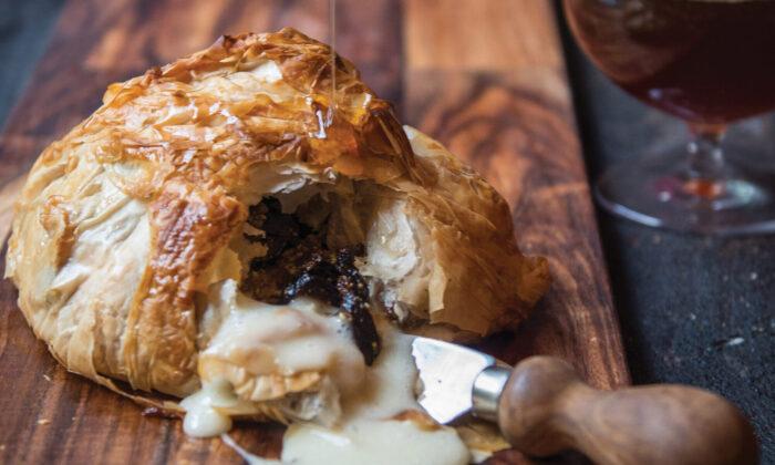 Brown Ale Baklava With Baked Brie and Figs