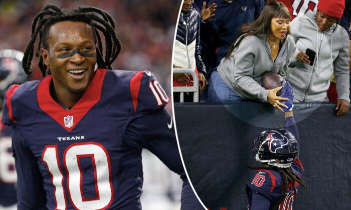 NFL Star DeAndre Hopkins Gives Touchdown Ball to His Mother Blinded by Acid Attack