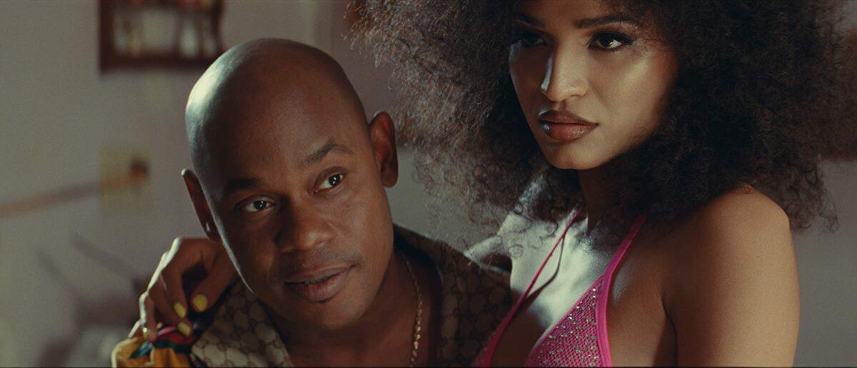 Bokeem Woodbine and Indya Moore play a pimp and his working girl in "Queen & Slim." (Universal Pictures)