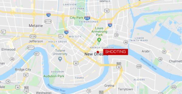 New Orleans police said 11 people were shot early Sunday in the city's French Quarter. (Google Maps/Screenshot)