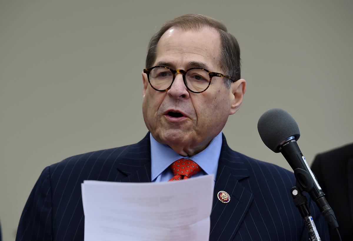 House Judiciary Chairman Jerrold Nadler (D-N.Y.) speaks during a news conference, on Capitol Hill in Washington on Nov. 19, 2019. (Olivier Douliery/AFP via Getty Images)
