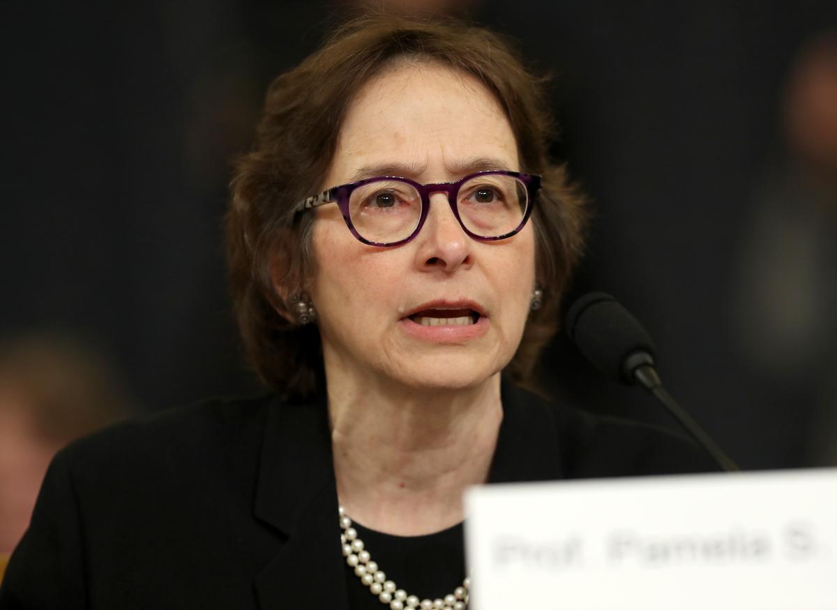  Pamela Karlan, a law professor at Stanford University, speaks before the House Judiciary Committee in the Longworth House Office Building on Capitol Hill in Washington on Dec. 4, 2019. (Chip Somodevilla/Getty Images)