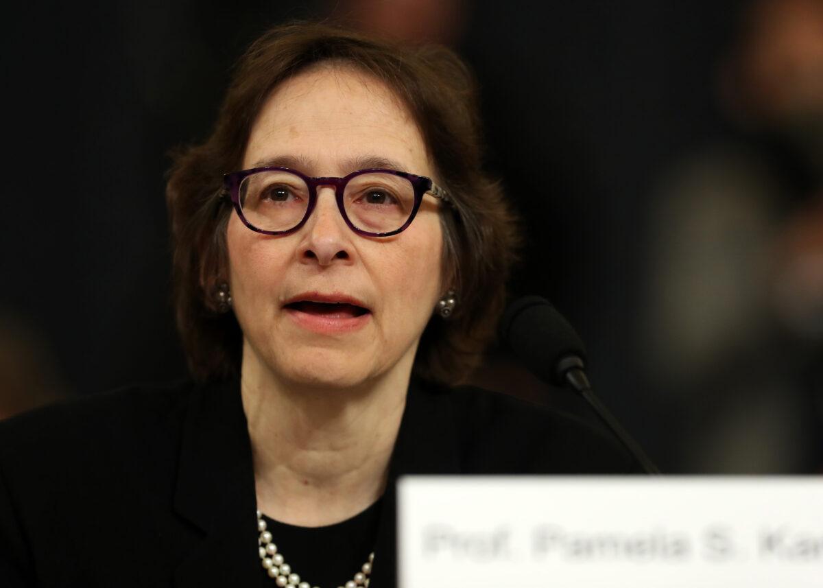 Constitutional scholar Pamela Karlan of Stanford University testifies before the House Judiciary Committee on Capitol Hill in Washington on Dec. 4, 2019. (Chip Somodevilla/Getty Images)