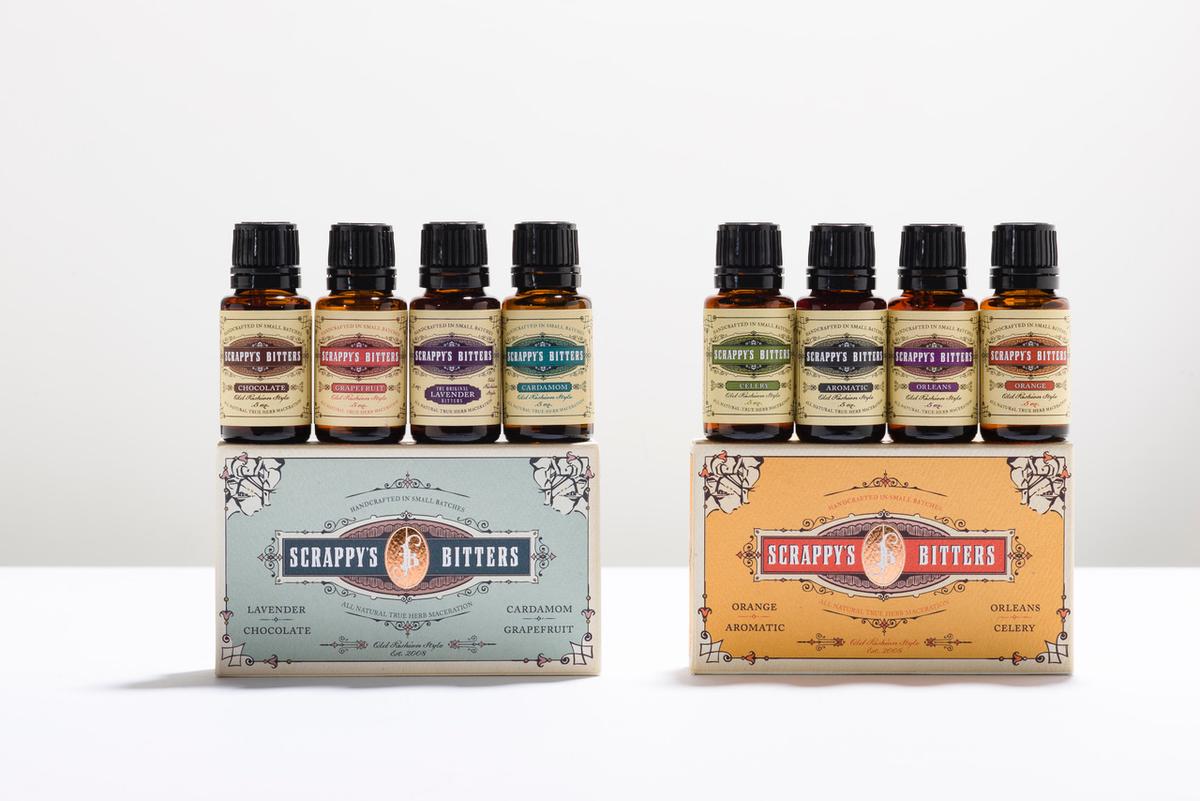 Scrappy's Bitters Classic and Exotic Set Bundle. (Courtesy of Scrappy’s Bitters)