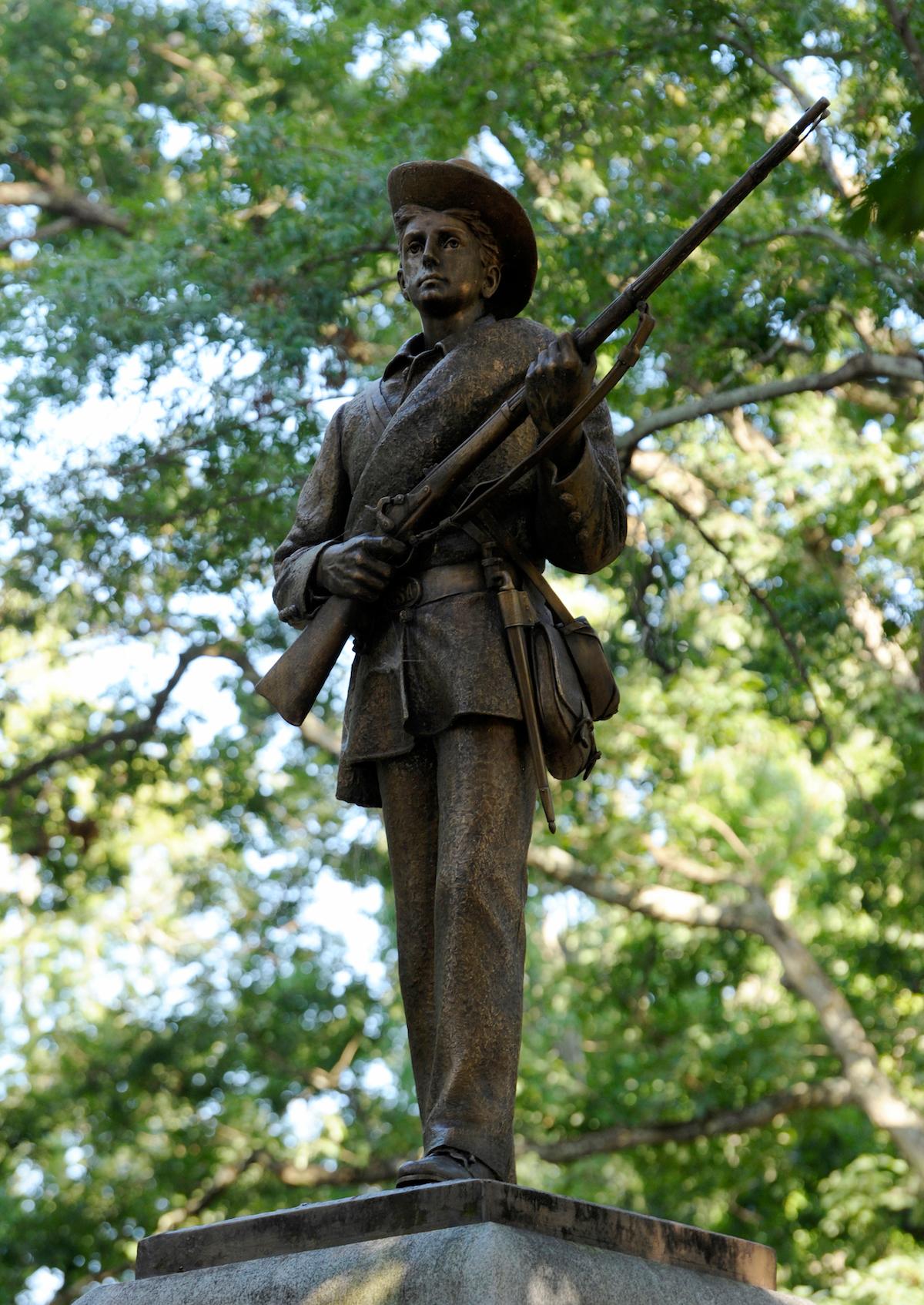 An August 2018 photo of Silent Sam prior to its toppling. (Sara D. Davis/Getty Images)