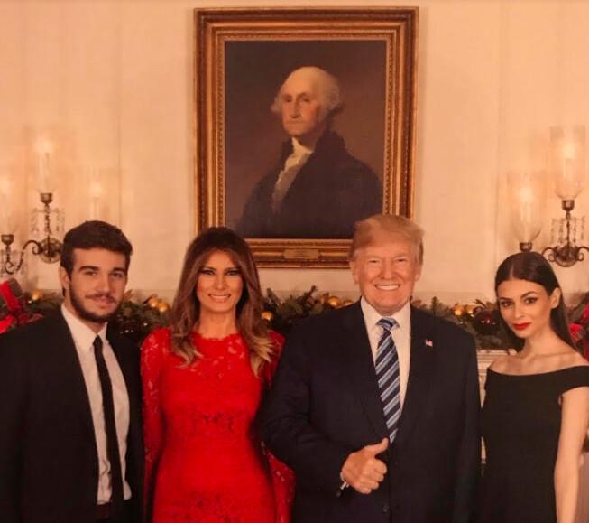 Pipko and her husband Darren Centinello with first lady Melania Trump and President Donald Trump at the White House in December 2017. (Courtesy of Elizabeth Pipko)