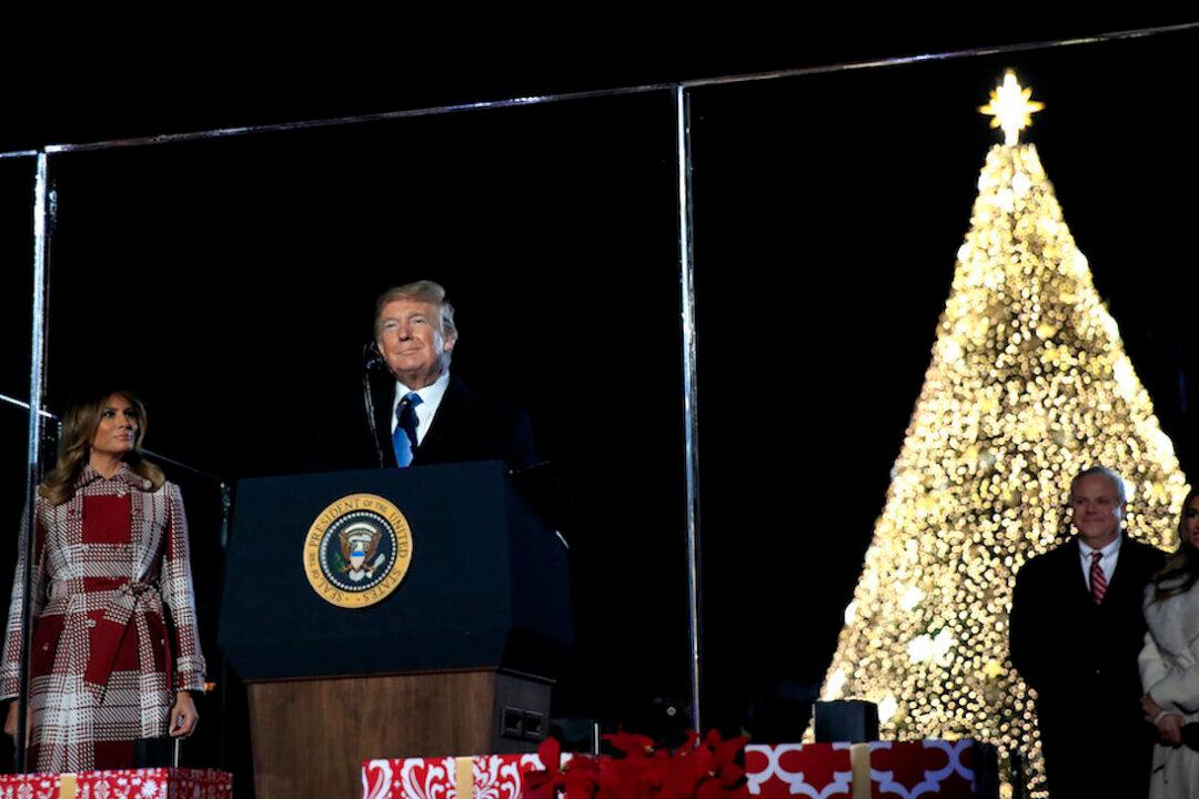 Trump Lights National Christmas Tree in Holiday Tradition