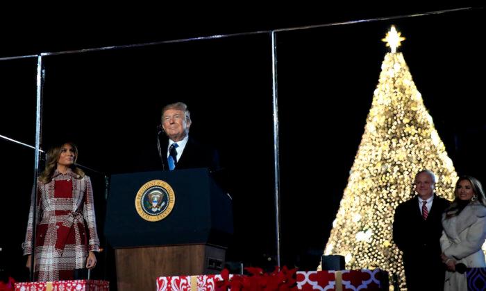 Trump Lights National Christmas Tree in Holiday Tradition