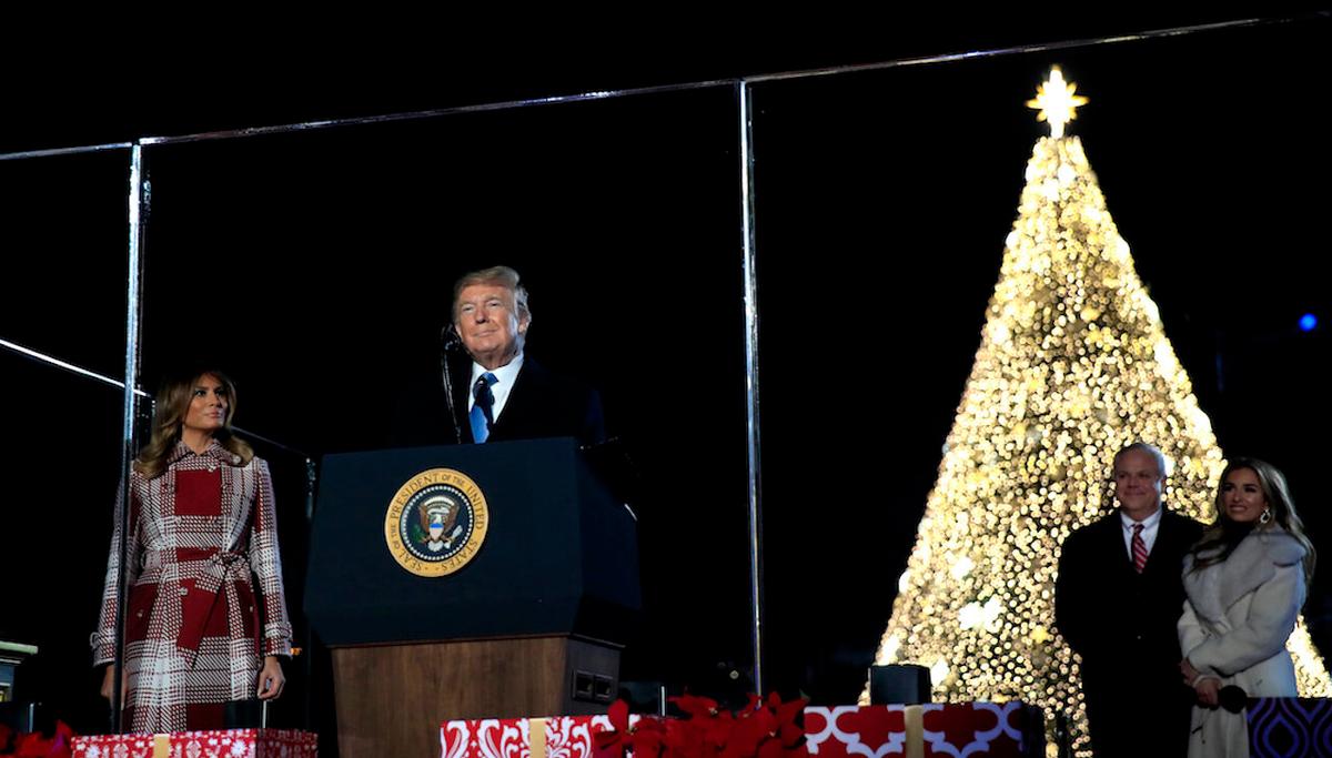 Trump Lights National Christmas Tree in Holiday Tradition