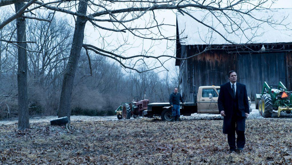 Bill Camp (L) as a farmer and Mark Ruffalo as a lawyer in "Dark Waters." (Focus Features)