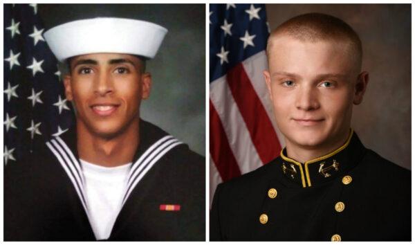 Airman Mohammed Sameh Haitham (L) and Ensign Joshua Kaleb Watson. (U.S. Navy)