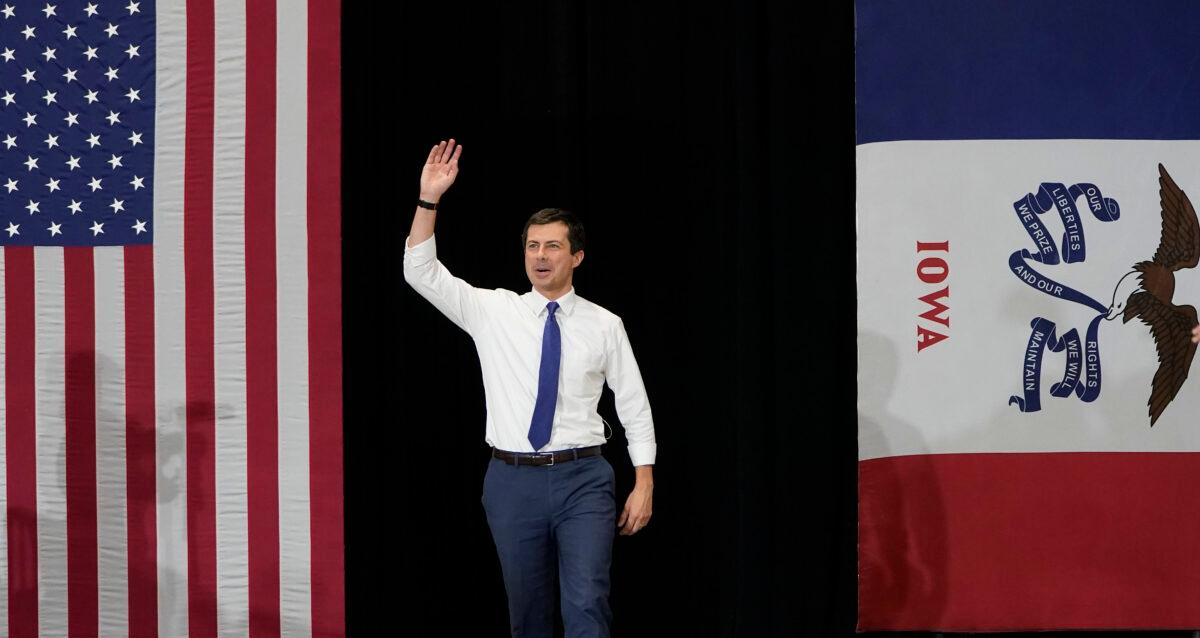 Democratic presidential candidate South Bend, Indiana Mayor Pete Buttigieg arrives at a campaign event in Coralville, Iowa on Dec. 8, 2019. Less than two months remain before Iowa holds its caucuses in the nation's first contest in the 2020 presidential election. (Win McNamee/Getty Images)