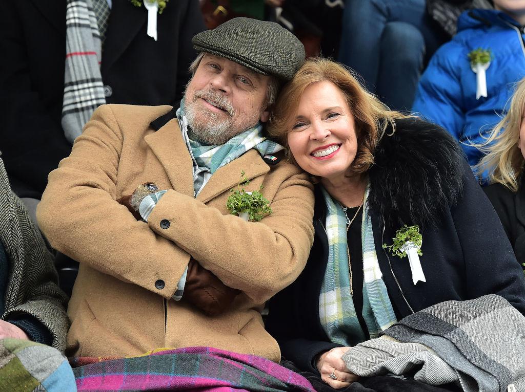 Hamill and York watch the annual Saint Patrick's Day parade in Dublin, Ireland, on March 17, 2018. (©Getty Images | <a href="https://www.gettyimages.com/detail/news-photo/actor-mark-hamill-pictured-with-his-wife-mary-lou-hamill-news-photo/933491736?adppopup=true">Charles McQuillan</a>)