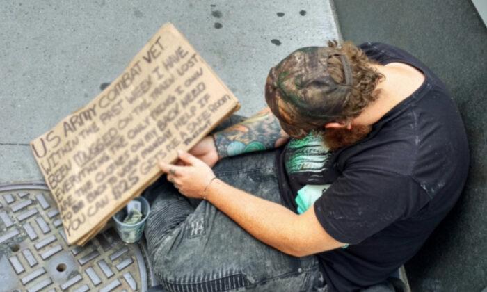 ‘Homeless’ Kid Sits Next to Homeless Veteran in Social Experiment–and People’s Responses Are Shocking
