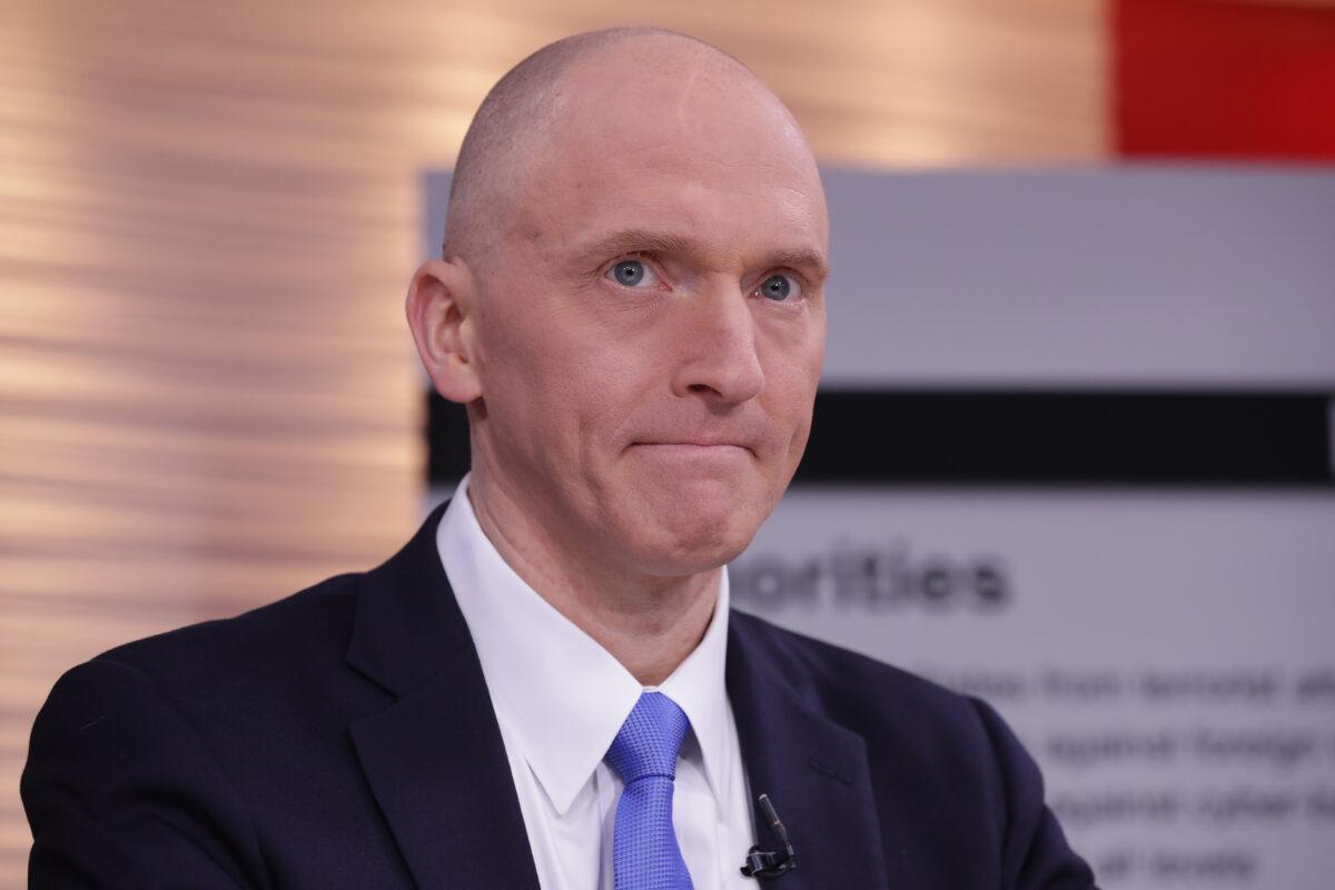 Former Trump campaign associate Carter Page participates in a discussion in Washington in a May 2019 file photograph. (Chip Somodevilla/Getty Images)