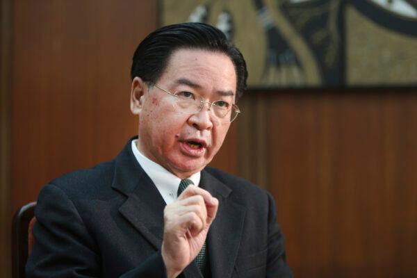 Taiwanese Foreign Minister Joseph Wu speaks during an interview at his ministry in Taipei, Taiwan, on Dec. 10, 2019. (Chiang Ying-ying/AP)