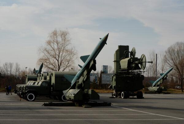 Surface-to-air missiles on display at the People's Liberation Army Aviation Museum in Beijing on Dec. 4, 2013. (Mark Ralston/AFP via Getty Images)