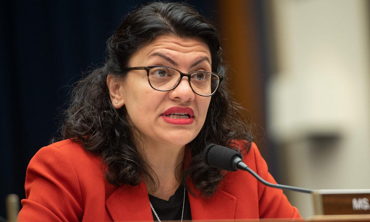 Rep. Rashida Tlaib (D-Mich.) questions U.S. Secretary of Treasury Steven Mnuchin as he testifies during a House Committee on Financial Services hearing on Capitol Hill in Washington, DC, on May 22, 2019. Saul Loeb/AFP via Getty Images