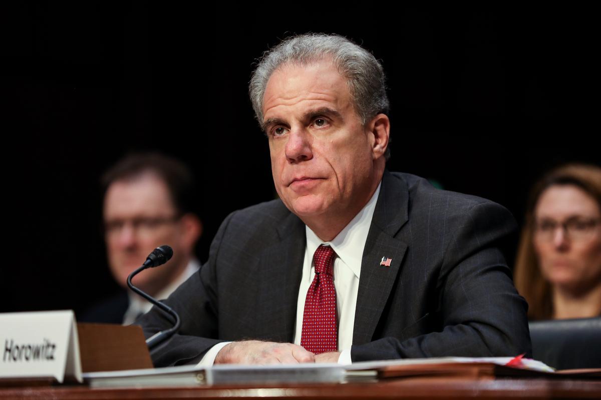IG Michael Horowitz: ‘Text Messages’ Contained Evidence of ‘Political Bias’ at FBI