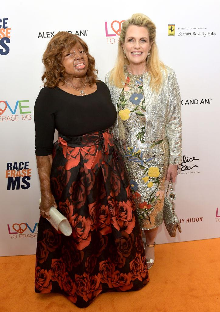 Kechi (L) and founder Nancy Davis at the 25th Annual Race To Erase MS Gala at The Beverly Hilton Hotel in Beverly Hills, California, on April 20, 2018 (Matt Winkelmeyer/Getty Images for Race To Erase MS)